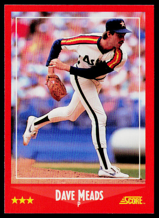 Dave Meads 1988 Score #243 RC Houston Astros