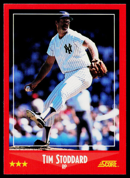 Tim Stoddard 1988 Score #258 New York Yankees