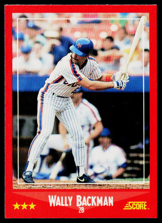Wally Backman 1988 Score #303 New York Mets