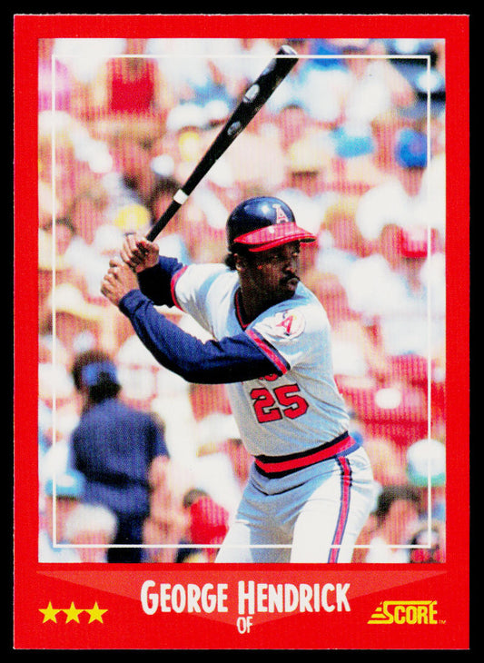 George Hendrick 1988 Score #308 California Angels