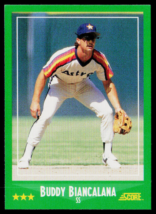 Buddy Biancalana 1988 Score #383 Houston Astros