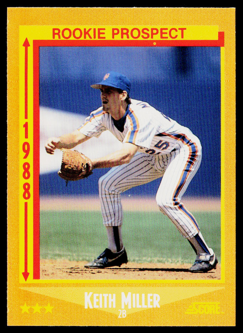 Keith Miller 1988 Score #639 RC New York Mets