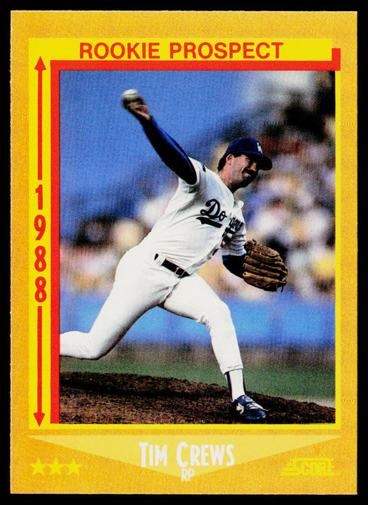 Tim Crews 1988 Score #641 RC Los Angeles Dodgers