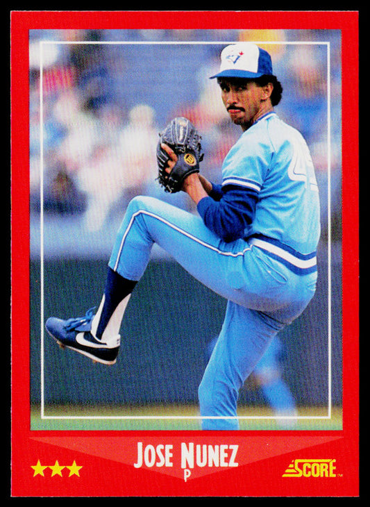 Jose Nunez 1988 Score #312 RC Toronto Blue Jays