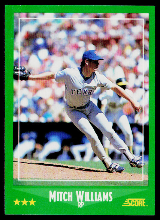 Mitch Williams 1988 Score #339 Texas Rangers