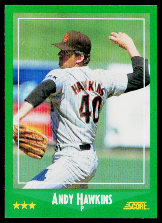 Andy Hawkins 1988 Score #347 San Diego Padres