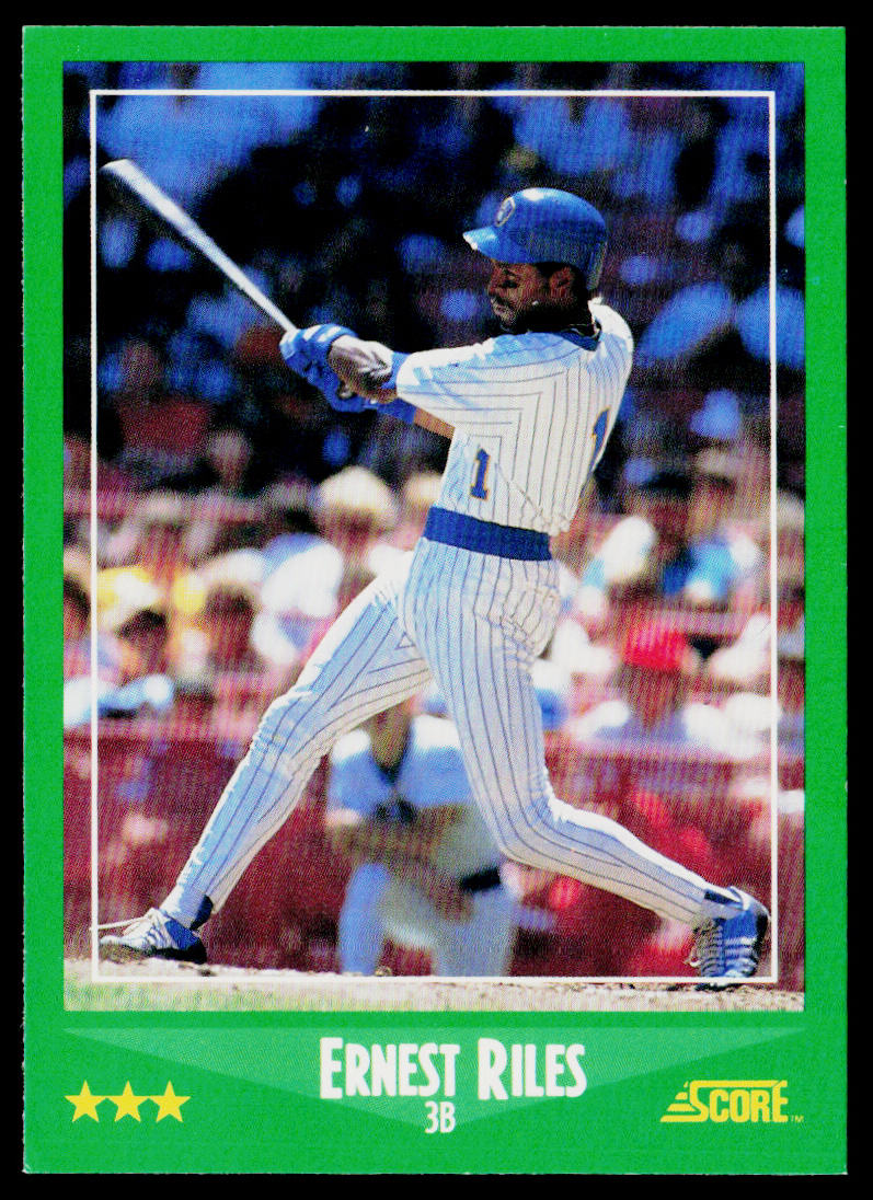 Ernest Riles 1988 Score #349 Milwaukee Brewers