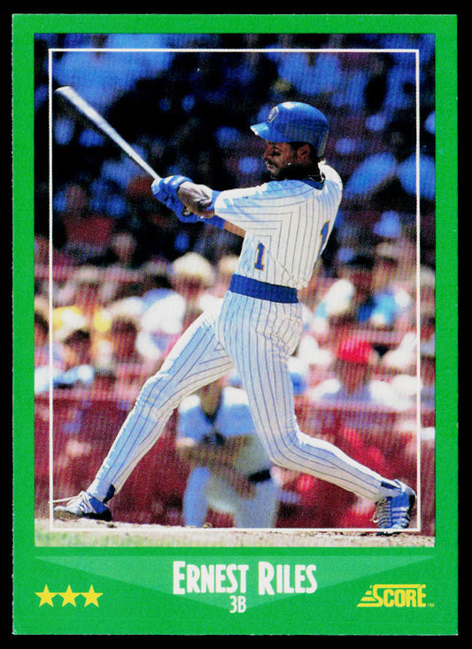Ernest Riles 1988 Score #349 Milwaukee Brewers