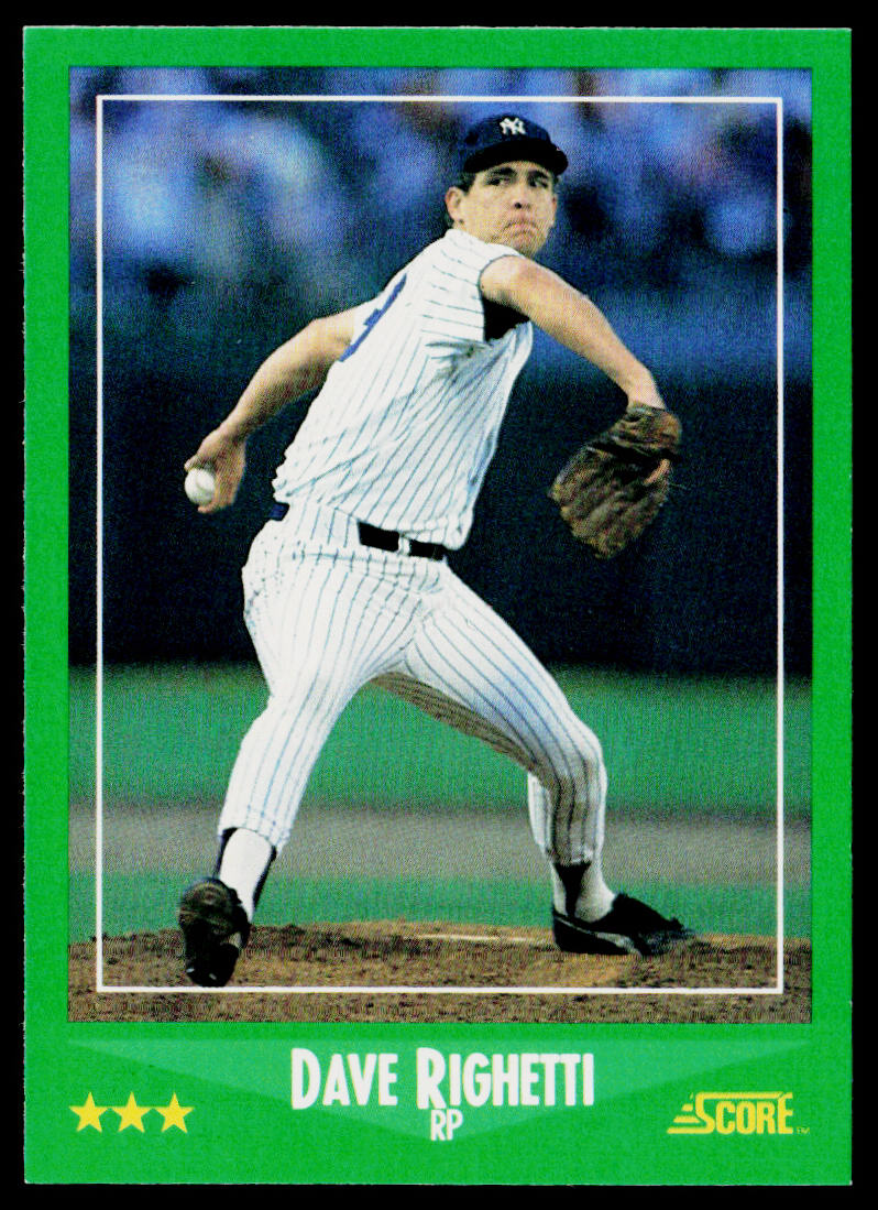 Dave Righetti 1988 Score #351 New York Yankees