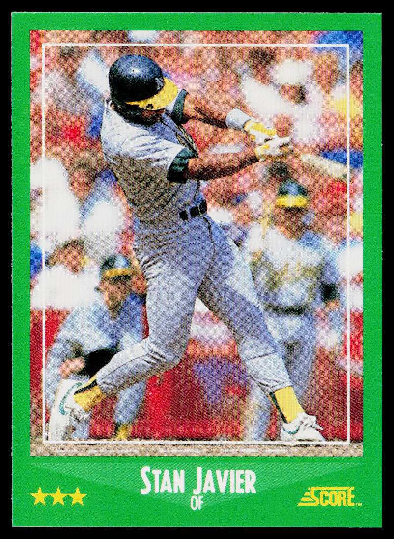 Stan Javier 1988 Score #367 Oakland Athletics