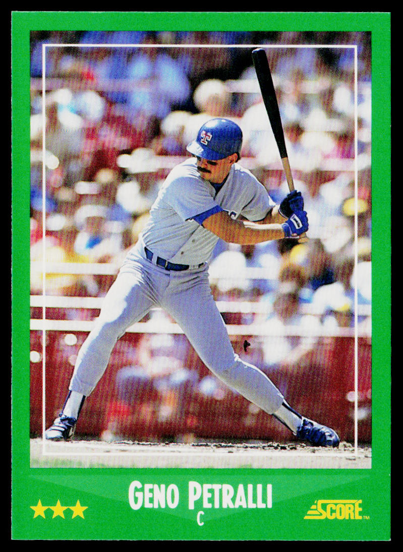 Geno Petralli 1988 Score #373 Texas Rangers