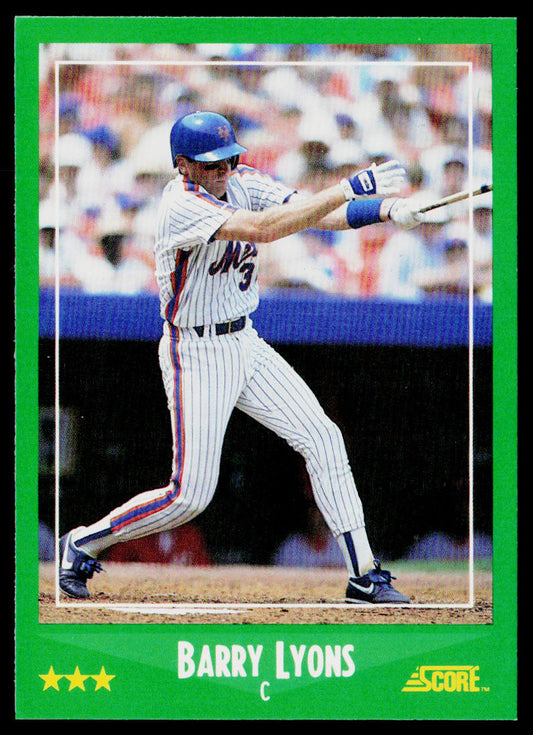Barry Lyons 1988 Score #387 RC New York Mets