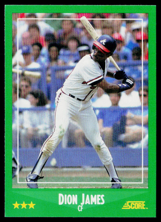 Dion James 1988 Score #395 Atlanta Braves