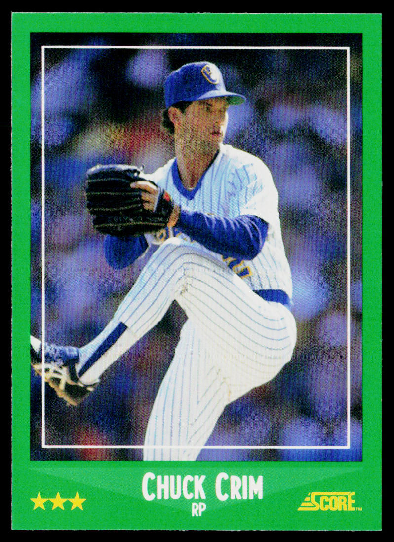 Chuck Crim 1988 Score #402 RC Milwaukee Brewers
