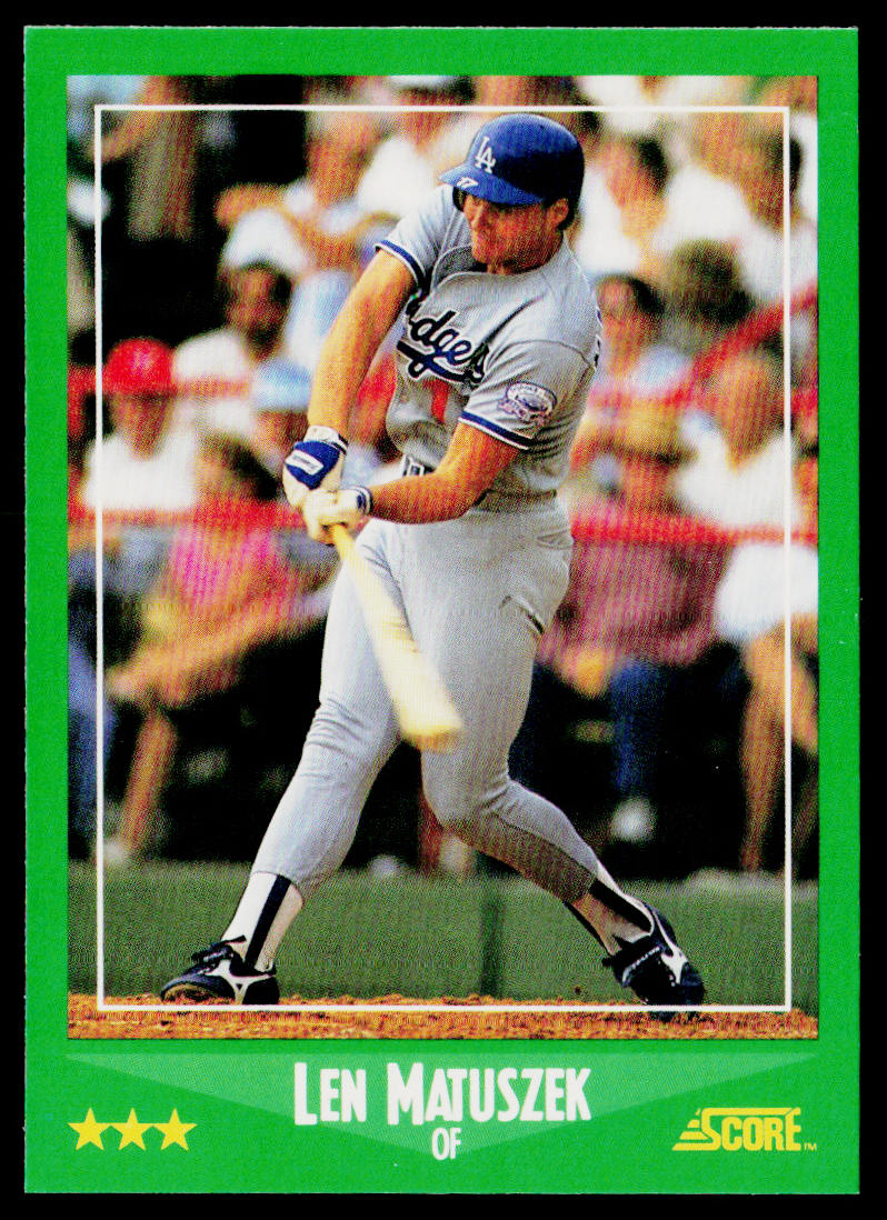 Len Matuszek 1988 Score #424 Los Angeles Dodgers