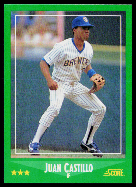 Juan Castillo 1988 Score #429 Milwaukee Brewers