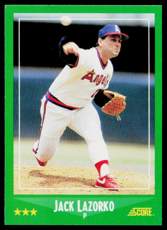 Jack Lazorko 1988 Score #437 California Angels
