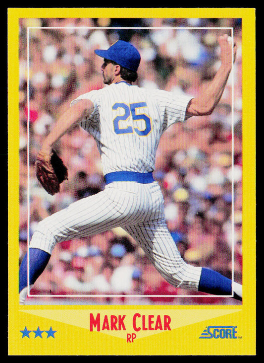 Mark Clear 1988 Score #446 Milwaukee Brewers
