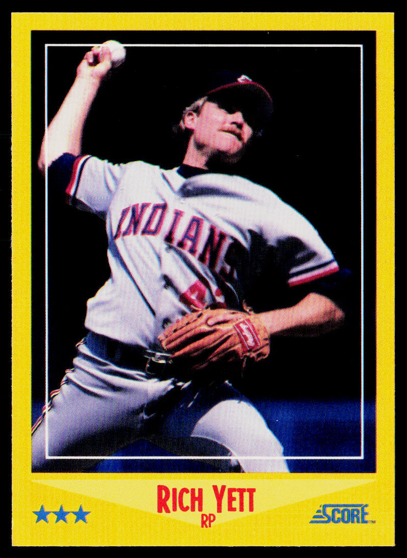 Rich Yett 1988 Score #484 Cleveland Indians