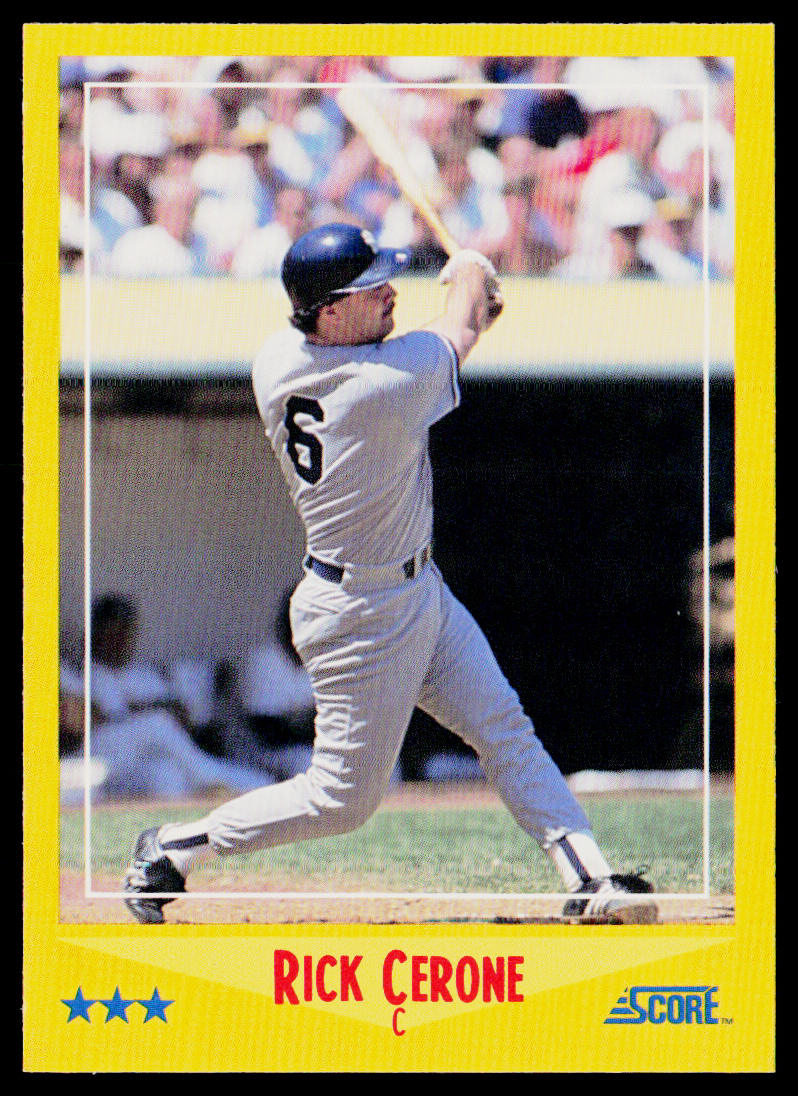 Rick Cerone 1988 Score #486 New York Yankees