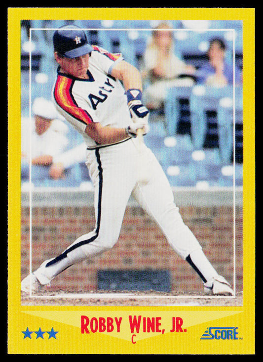 Robbie Wine, Jr. 1988 Score #496 RC Houston Astros