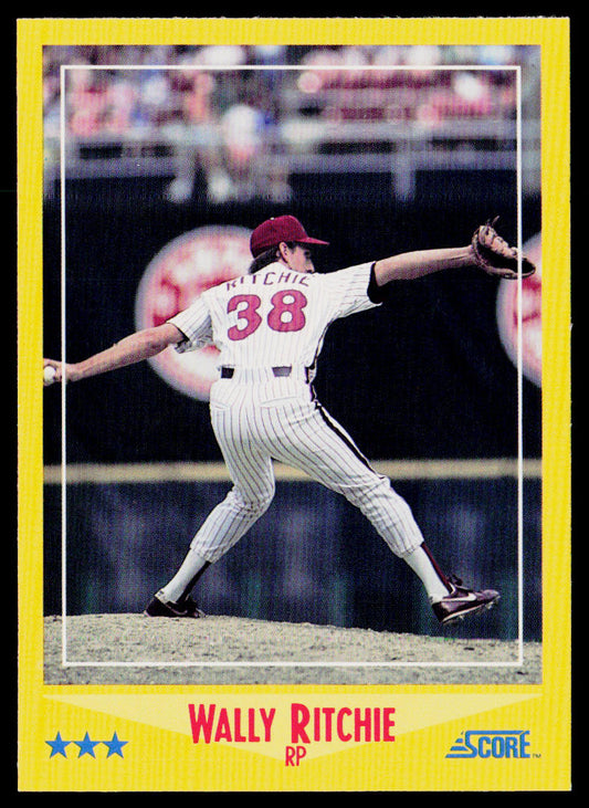 Wally Ritchie 1988 Score #526 RC Philadelphia Phillies