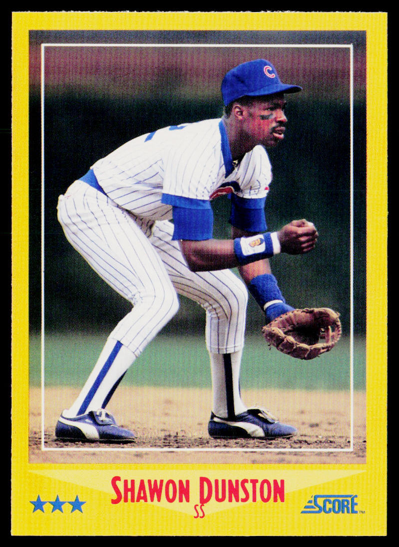 Shawon Dunston 1988 Score #529 Chicago Cubs