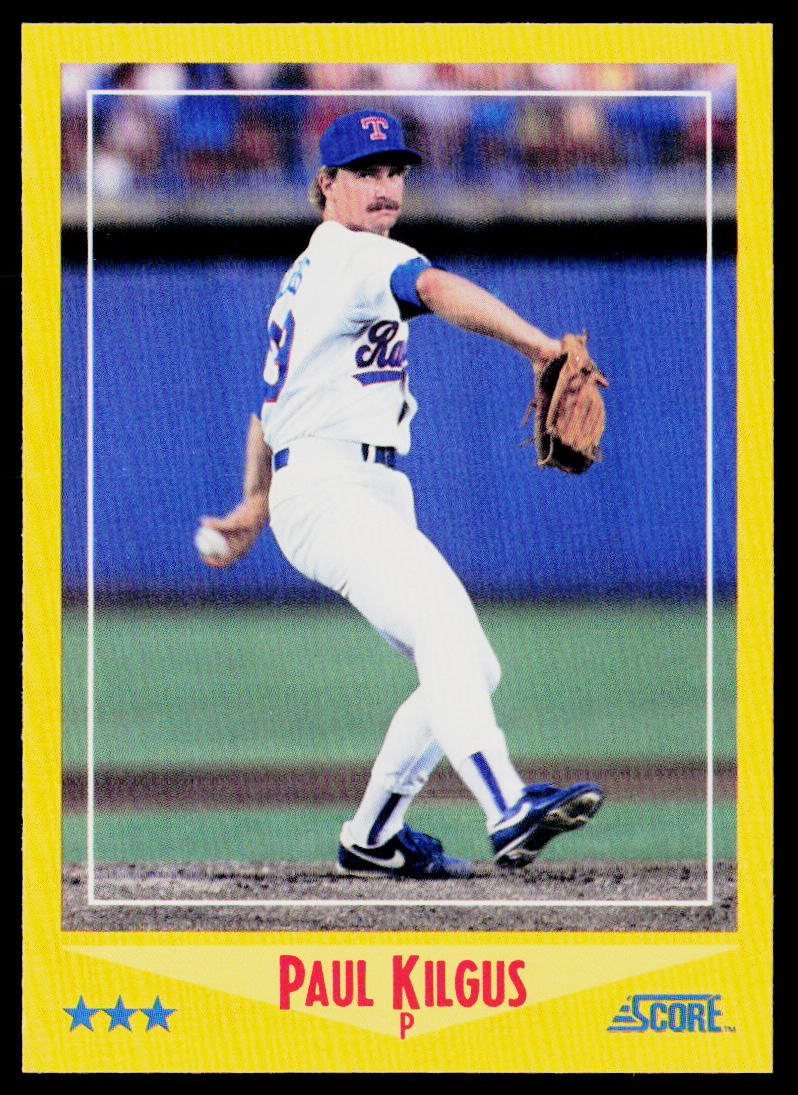 Paul Kilgus 1988 Score #536 RC Texas Rangers