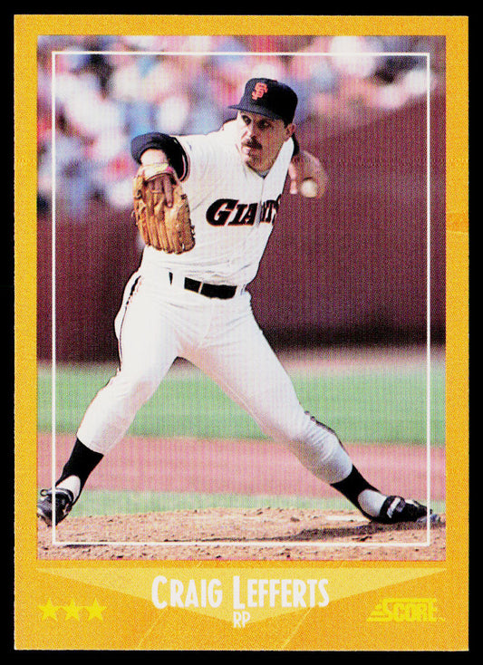 Craig Lefferts 1988 Score #553 San Francisco Giants