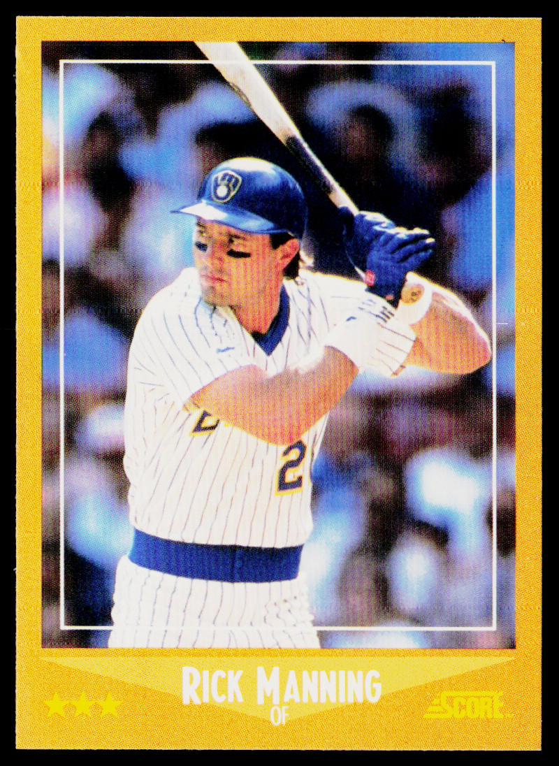Rick Manning 1988 Score #593 Milwaukee Brewers