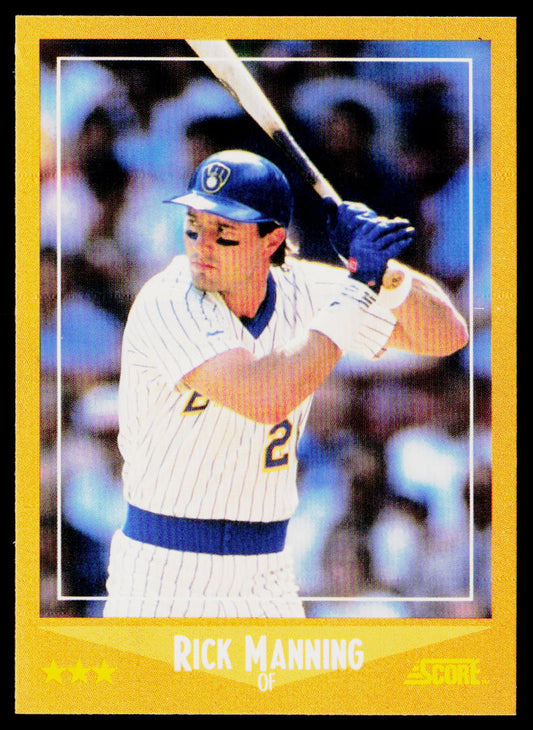 Rick Manning 1988 Score #593 Milwaukee Brewers