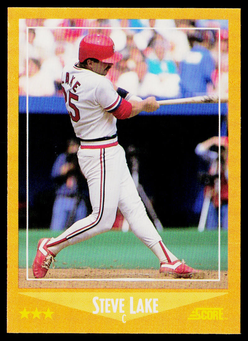 Steve Lake 1988 Score #596 St. Louis Cardinals