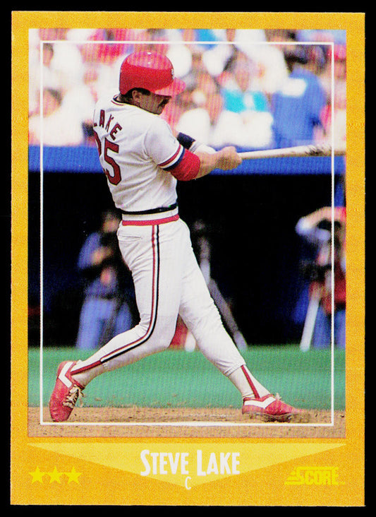 Steve Lake 1988 Score #596 St. Louis Cardinals