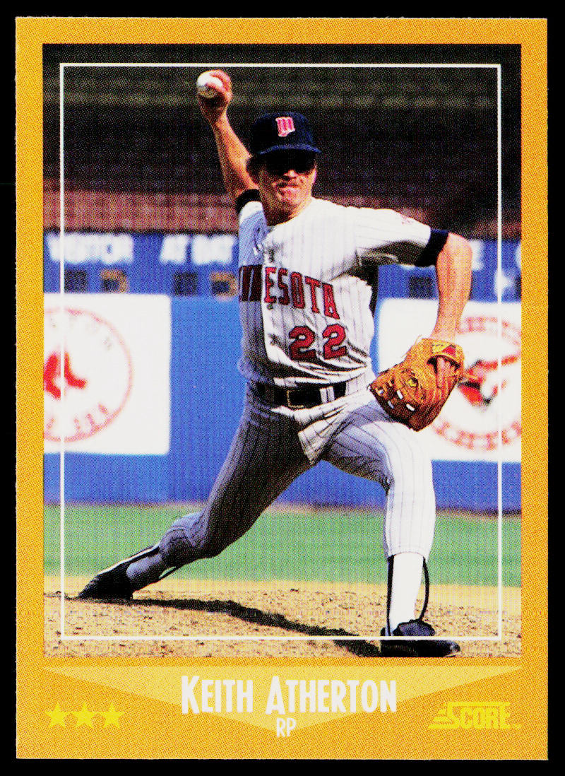 Keith Atherton 1988 Score #613 Minnesota Twins