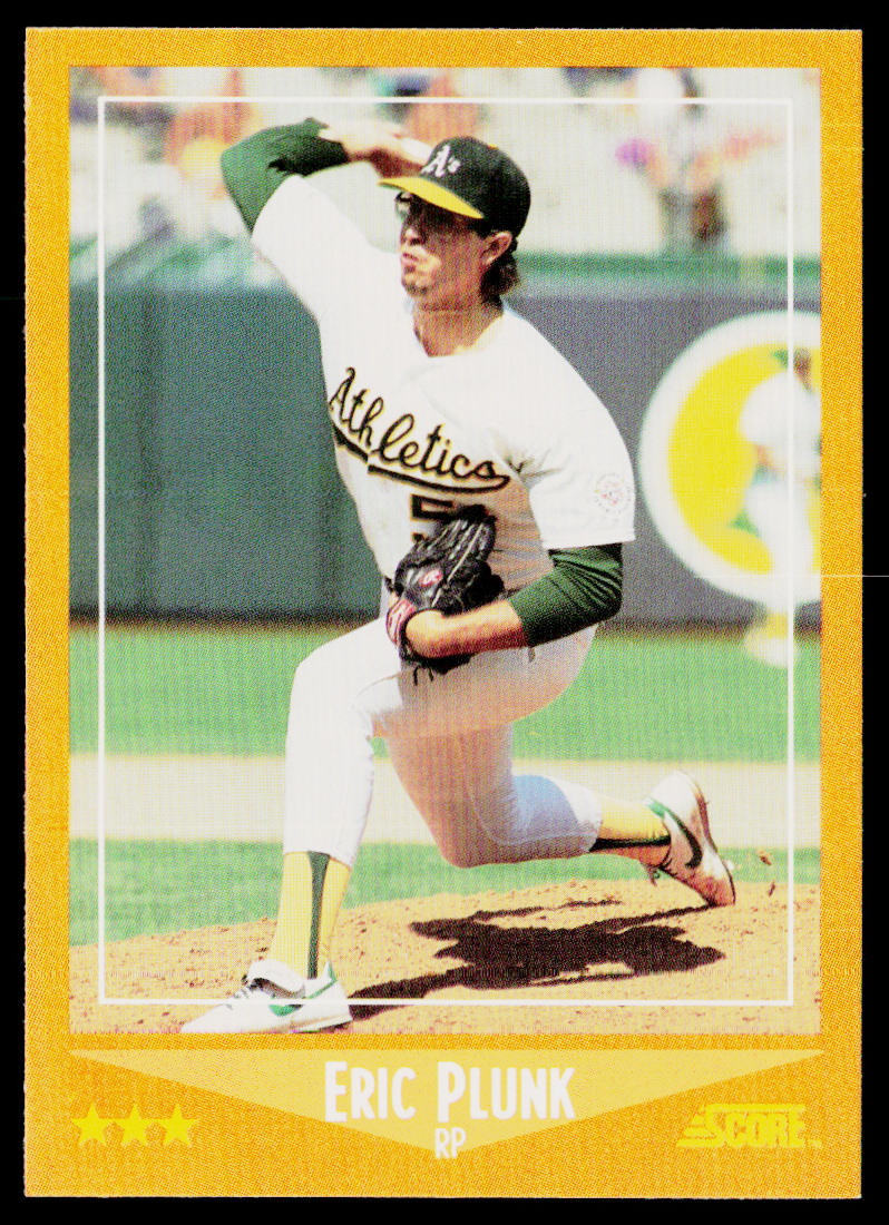 Eric Plunk 1988 Score #614 Oakland Athletics