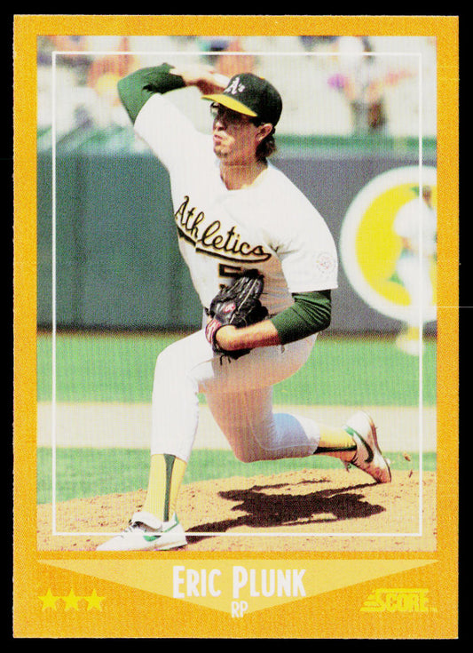 Eric Plunk 1988 Score #614 Oakland Athletics