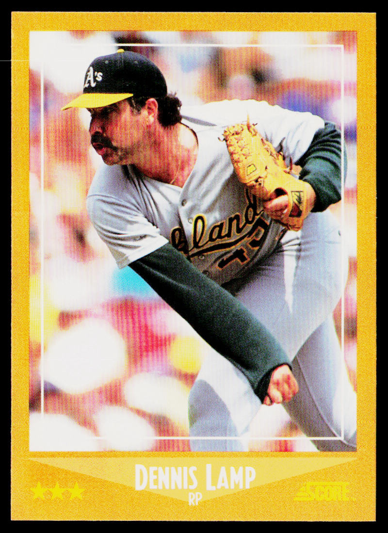 Dennis Lamp 1988 Score #616 Oakland Athletics