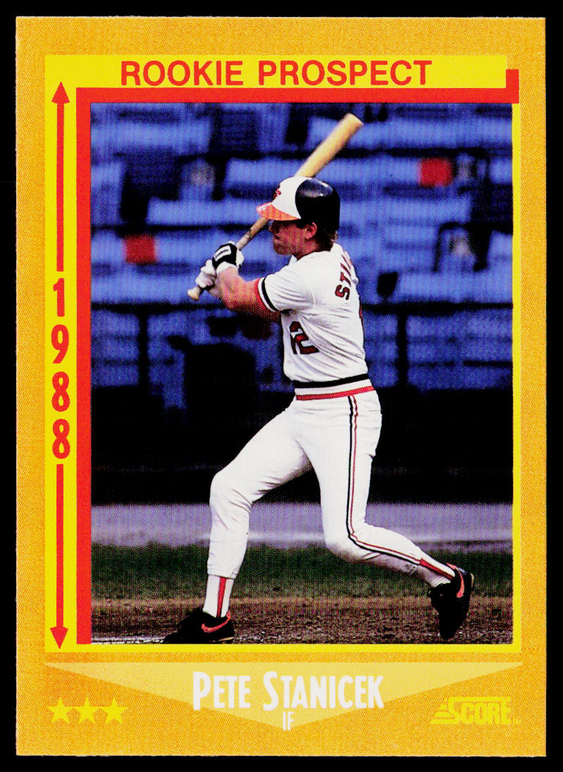 Pete Stanicek 1988 Score #628 RC Baltimore Orioles