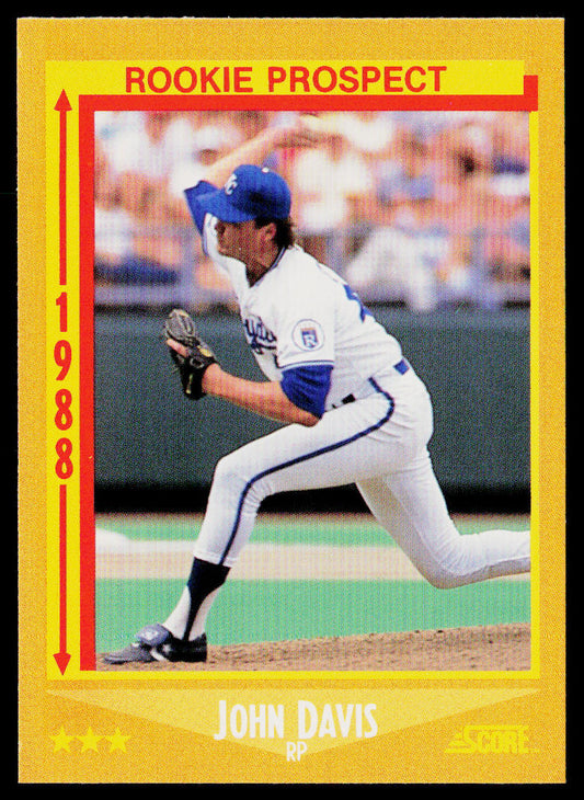 John Davis 1988 Score #636 RC Kansas City Royals