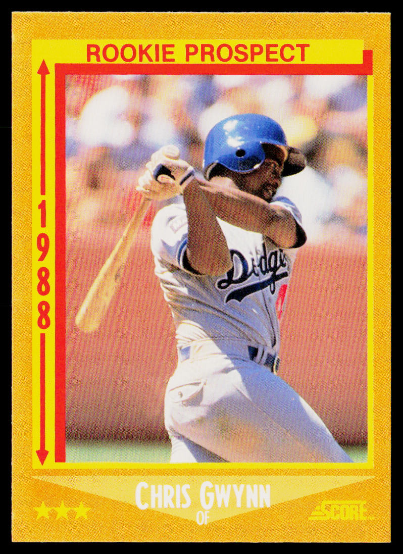 Chris Gwynn 1988 Score Glossy #640 RC Los Angeles Dodgers