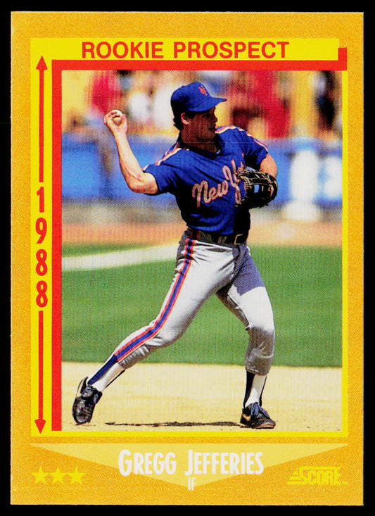 Gregg Jefferies 1988 Score #645 RC New York Mets