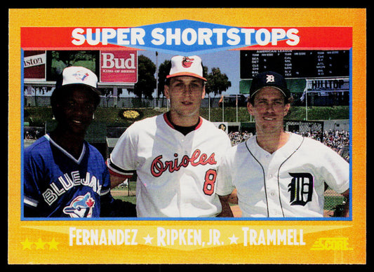 Super Shortstops (Fernandez / Ripken Jr. / Trammell) AS 1988 Score #651