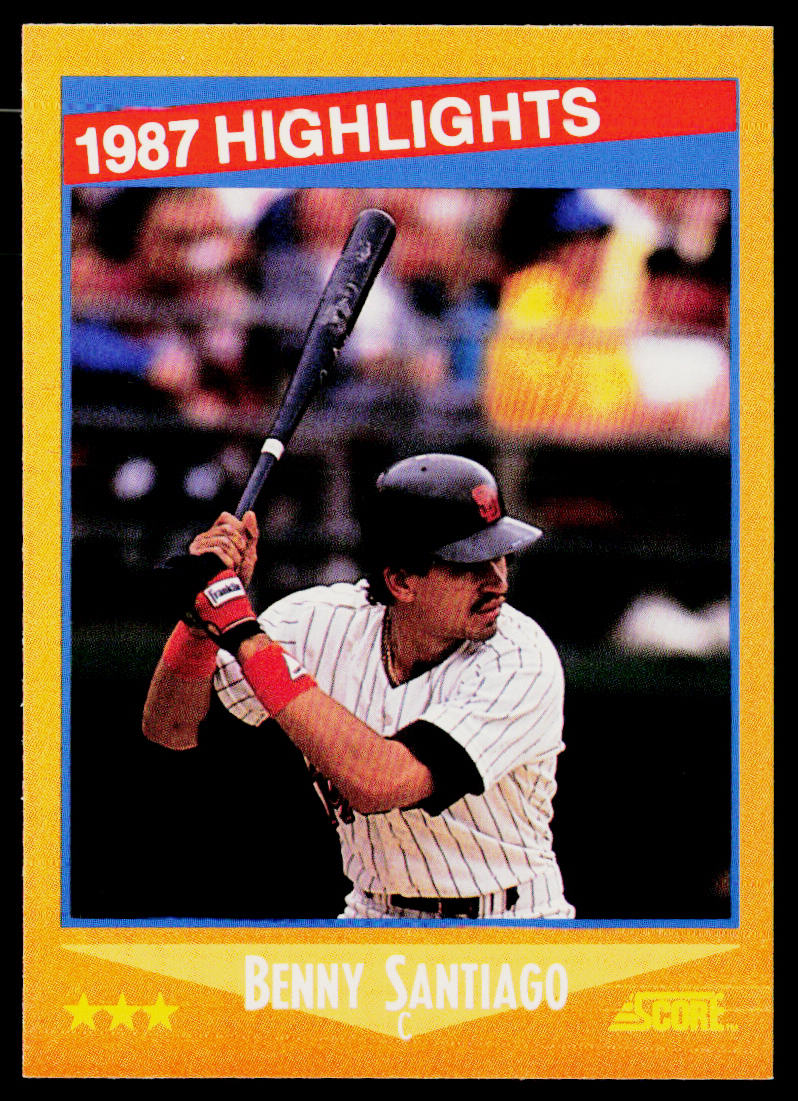 Benny Santiago 1988 Score #654 San Diego Padres
