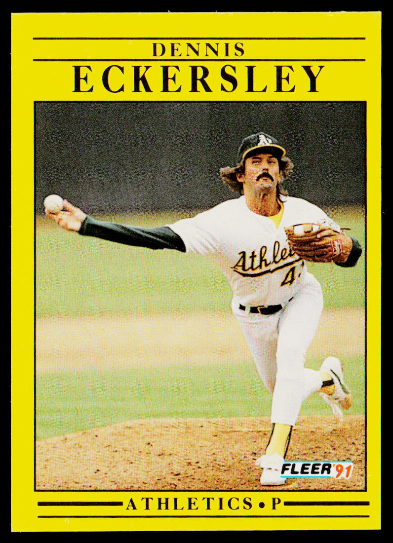 Dennis Eckersley 1991 Fleer #6a Oakland Athletics