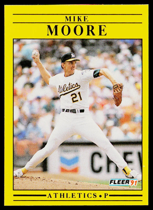 Mike Moore 1991 Fleer #18b Oakland Athletics