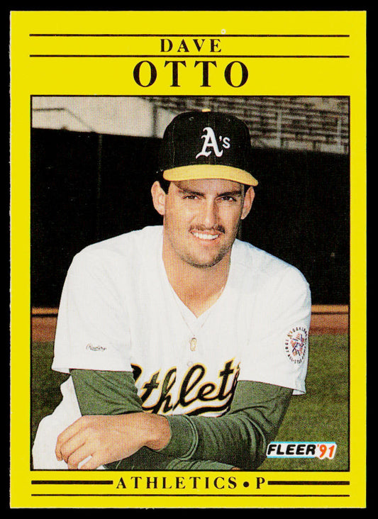 Dave Otto 1991 Fleer #20b Oakland Athletics