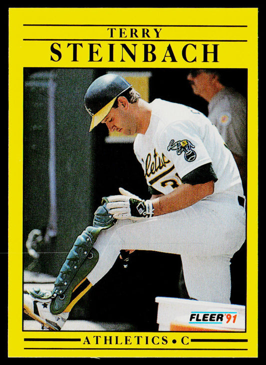 Terry Steinbach 1991 Fleer #24b Oakland Athletics