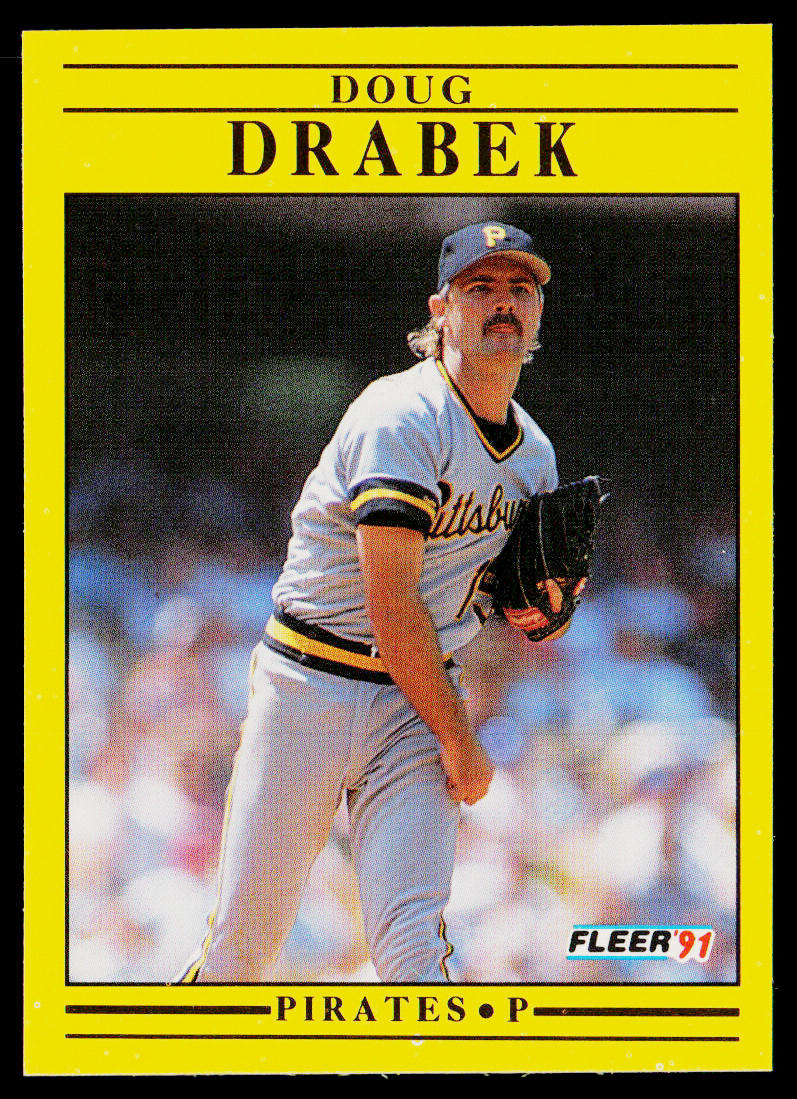 Doug Drabek 1991 Fleer #36b Pittsburgh Pirates