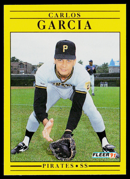 Carlos Garcia 1991 Fleer #37 RC Pittsburgh Pirates