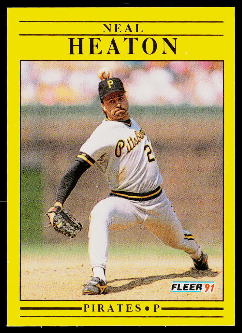 Neal Heaton 1991 Fleer #38a Pittsburgh Pirates